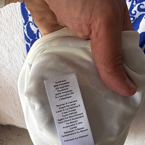 Talbots Vivid Blue and White Patterned Midi Dress - Picture 8 of 9